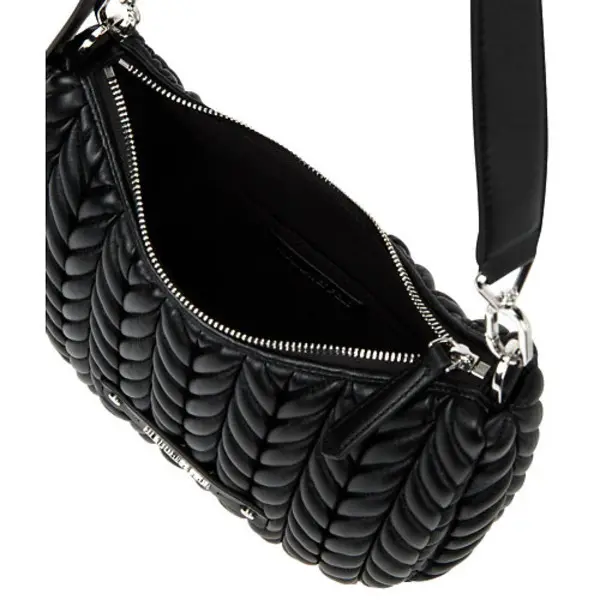 K/Weave Leather Small Hobo Shoulder Bag 1 Image