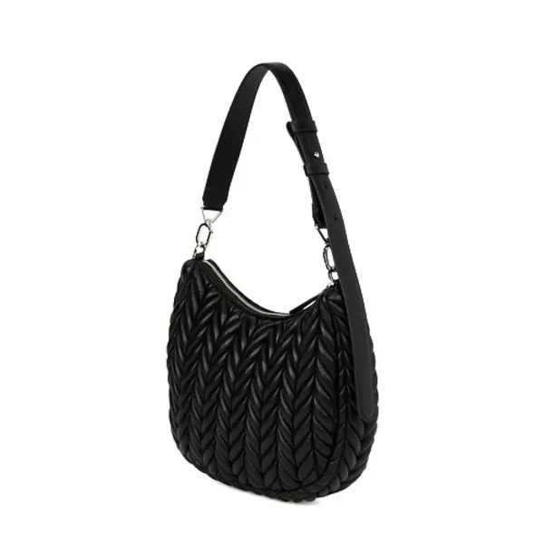 K/Weave Leather Small Hobo Shoulder Bag 2 Image
