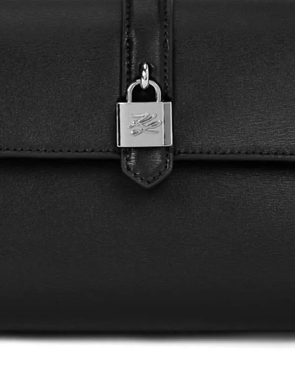 Minimalist Leather Flap-Over Crossbody Bag 1 Image