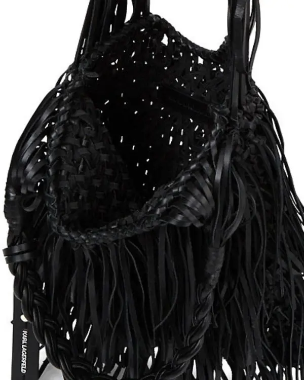 Bohemian-Chic Fringed Shoulder Bag with Braided Handle 1 Image