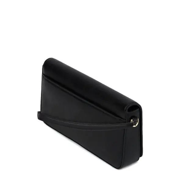 K/Signature Leather Mini Shoulder Bag with Chain Details 1 Image