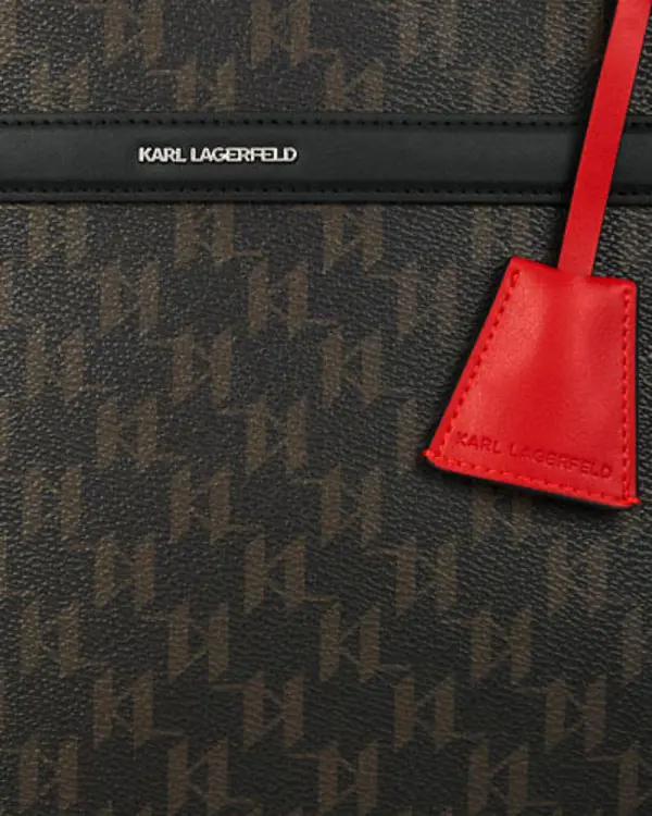 K/Ikonik Monogram Tote Bag with Choupette&Karl Patch 1 Image