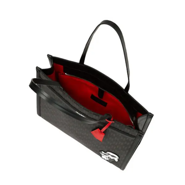 K/Ikonik Monogram Tote Bag with Choupette&Karl Patch 2 Image