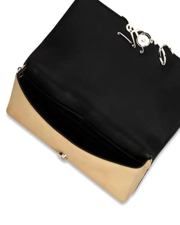 K/Signature Metallic Pouch Bag 1 Image
