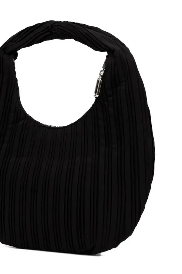 Large Ruched Nylon Shoulder Bag 3 Image