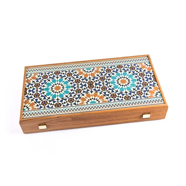 Wooden Backgammon printed-Anatolia 48x26cm 1 Image