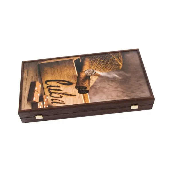 Wooden Backgammon printed-Robusto Cigar 48x26cm 1 Image