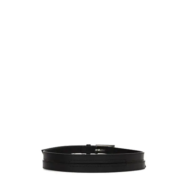 Double-Buckle Leather Belt 2 Image