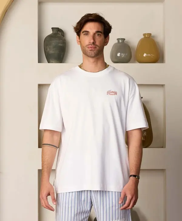 Relaxed Fit Short Sleeve T-shirt with Vintage Graphics 1 Image