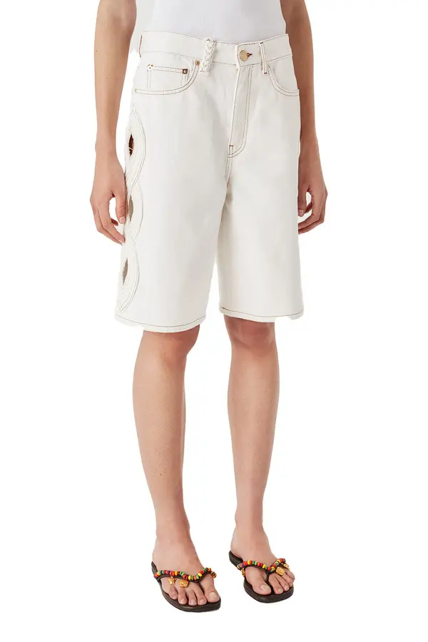 Bermuda Shorts with Braided Opening 2 Image