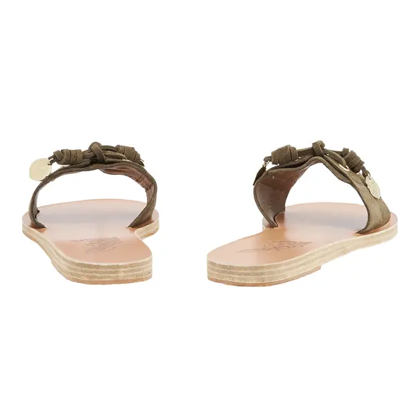 Suede Lace-Detail Slides 2 Image