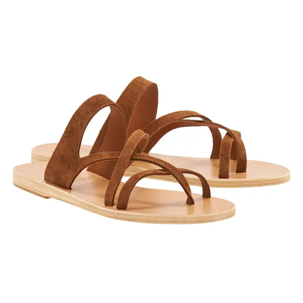 Suede Multi-Strap Slides 2 Image
