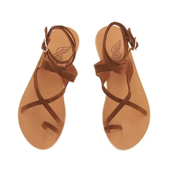 Suede Multi-Strap Sandals 3 Image