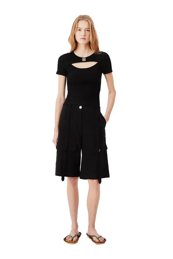 Bermuda Shorts with Patch Pockets 3 Image