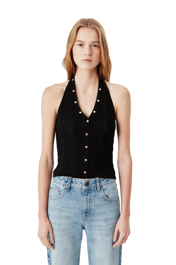 Mesh Halter Neck Top 2 Image