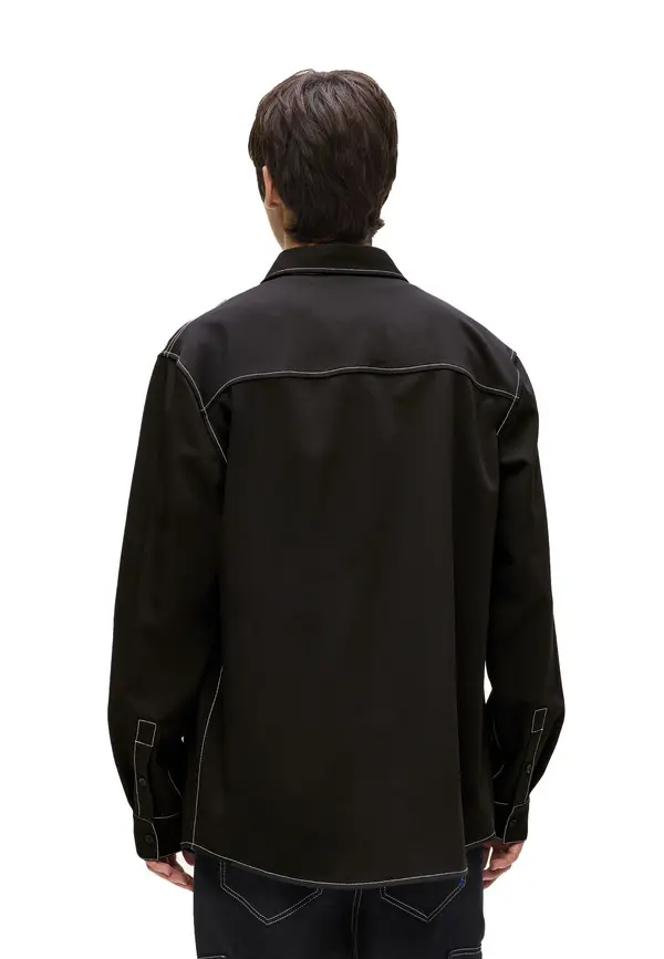 Contrast Stitch Long Sleeve Shirt 3 Image