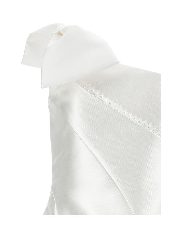 One-shoulder Dress with Bow 2 Image