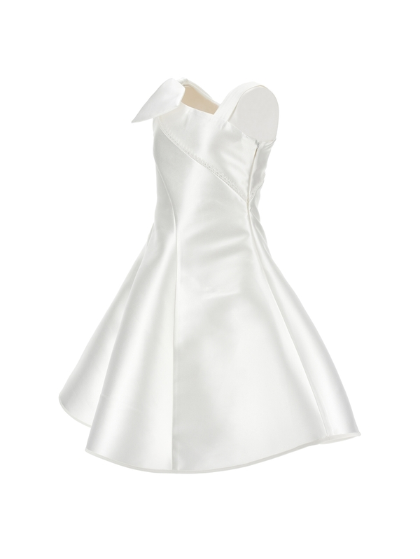 One-shoulder Dress with Bow 3 Image