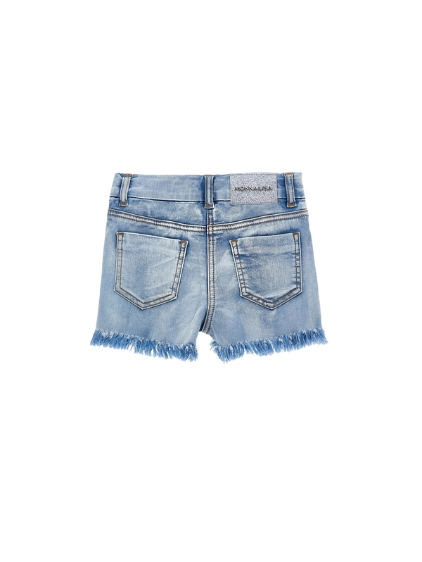 Kids Girls Shorts with Tinker Bell and Flowers 3 Image