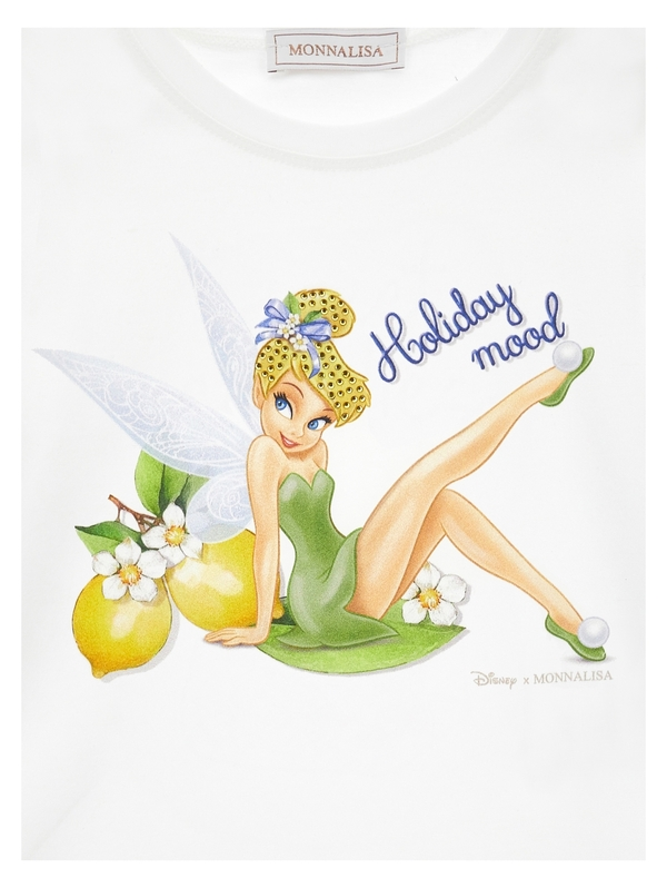 Kids Girls Tinker Bell Mona Lisa T-Shirt 1 Image
