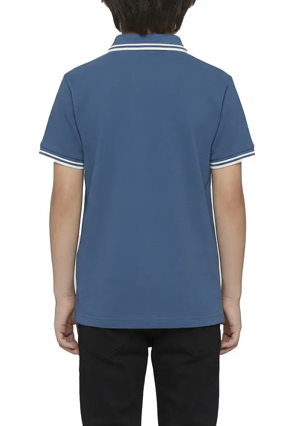 Kids Boys Tiger Crest Short Sleeve Polo Shirt 1 Image