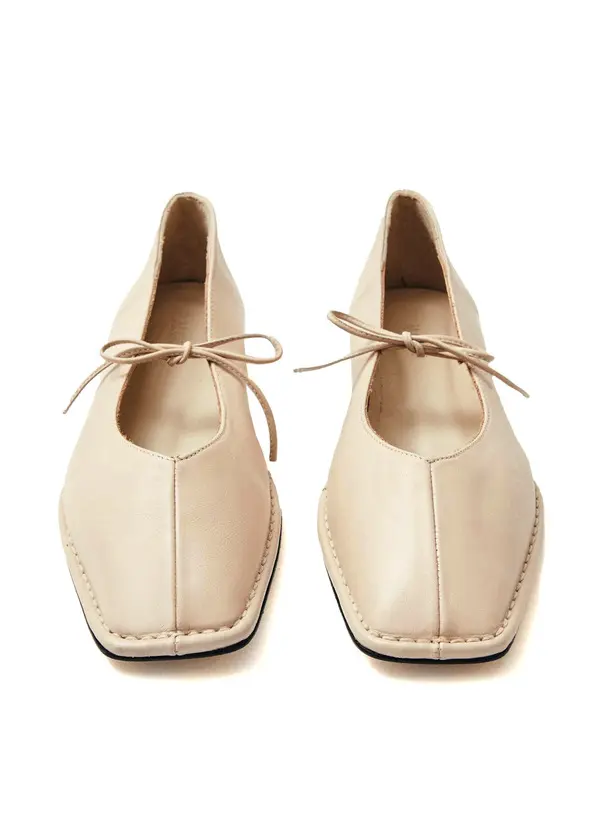 Sway Leather Ballerina with Bow Closure 1 Image