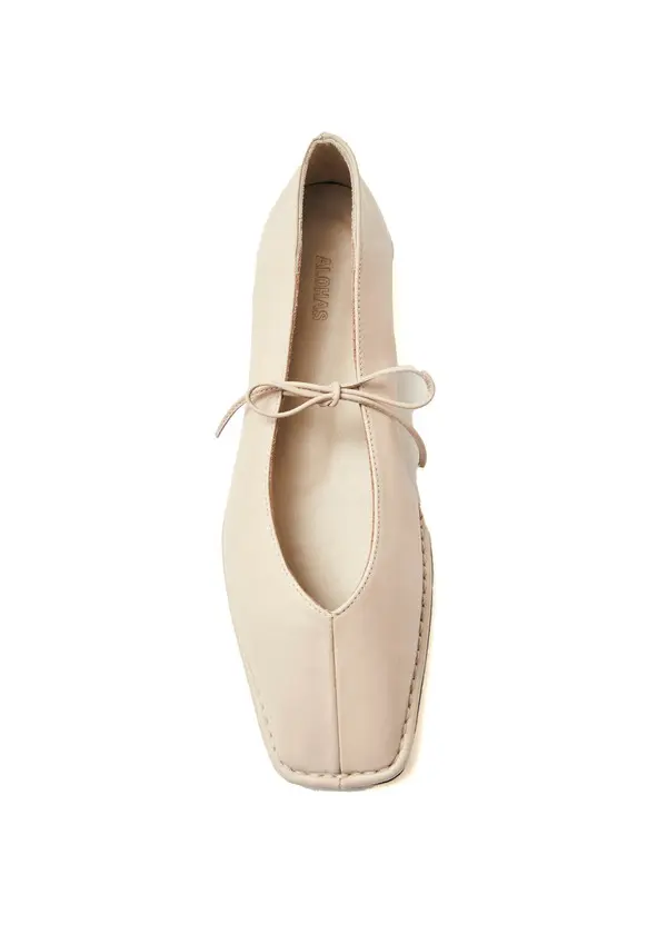 Sway Leather Ballerina with Bow Closure 3 Image