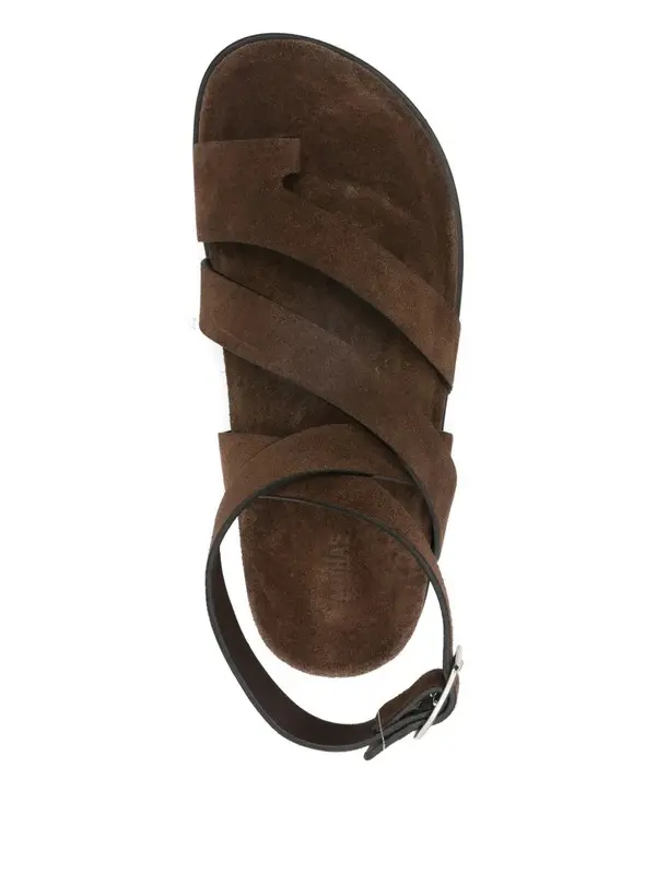 Tide Buckle-strap Suede Sandals 2 Image