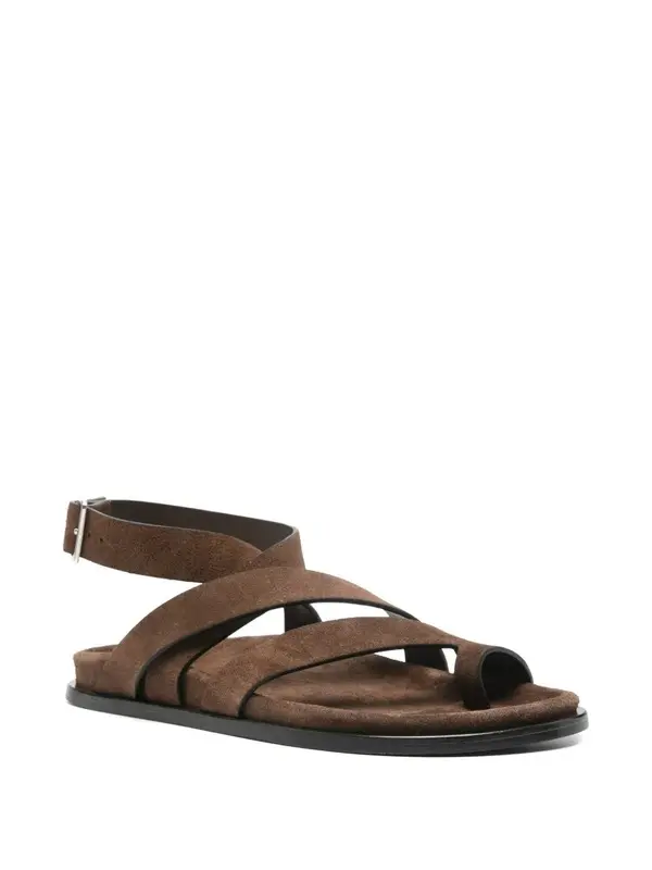 Tide Buckle-strap Suede Sandals 3 Image
