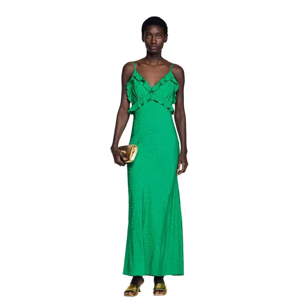 V-neck Maxi Dress With Straps 2 Image