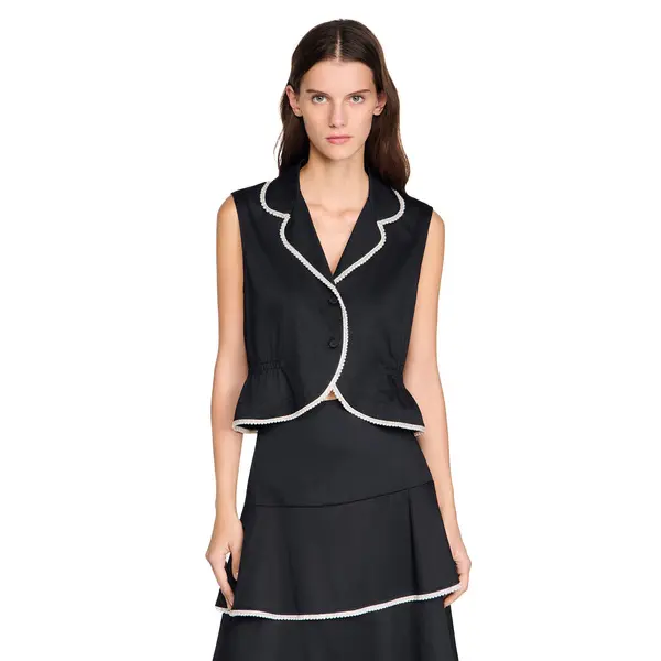 Beaded Collar Top 2 Image