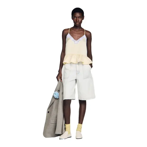 Flowing Fit Ruffled Top 2 Image