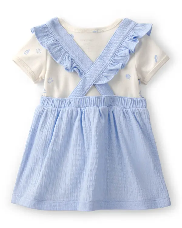 Baby Girl 2-Piece Jumper Dress Set - Blue 4 Image