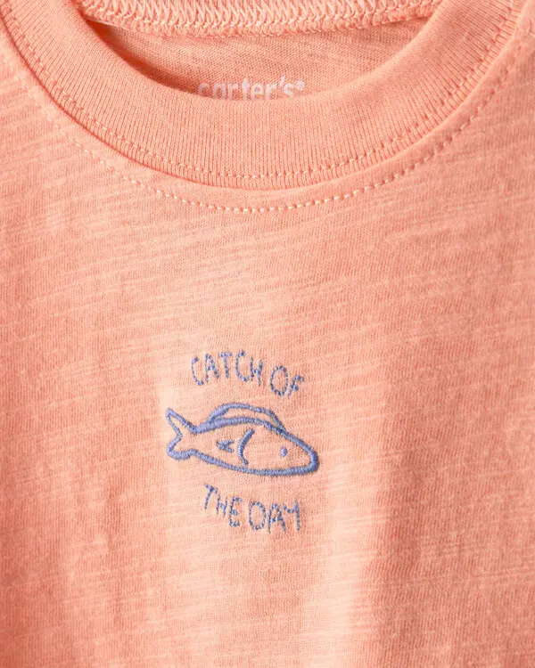 Baby 2-Pack Beach Multipack Bubble Rompers - Orange/Ivory 3 Image