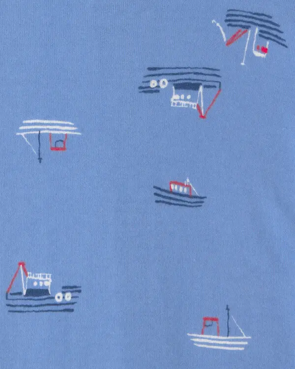 Kids Baby Boy 2-Pack Boat Snug Fit 1-Piece Pyjama Set - Blue 1 Image