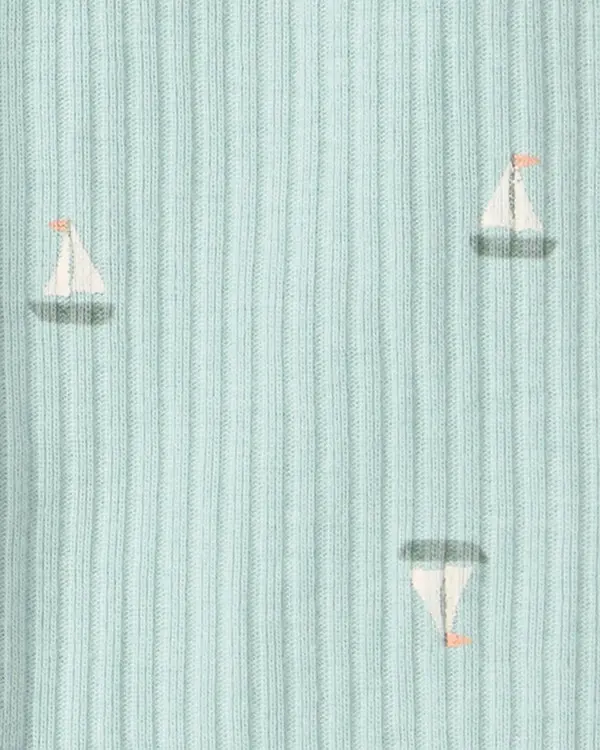 Baby Sailboat 2-Way Zip Sleeper - Green 2 Image