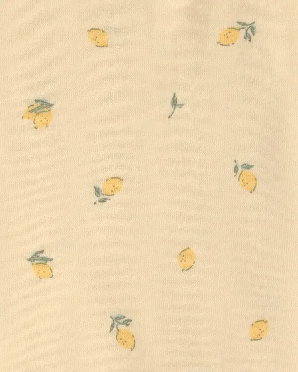 Kids Baby Girl 3-Piece Lemon Bodysuits & Pant Set - Yellow/White 2 Image