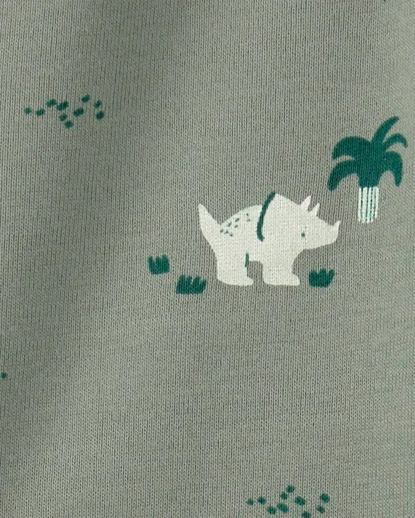  Baby Boy 3-Piece Dinosaur Bodysuits & Pant Set - Green 2 Image