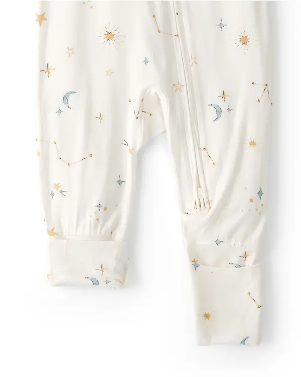  Baby Constellation 2-Way Zip PurelySoft Sleeper - Cream 4 Image