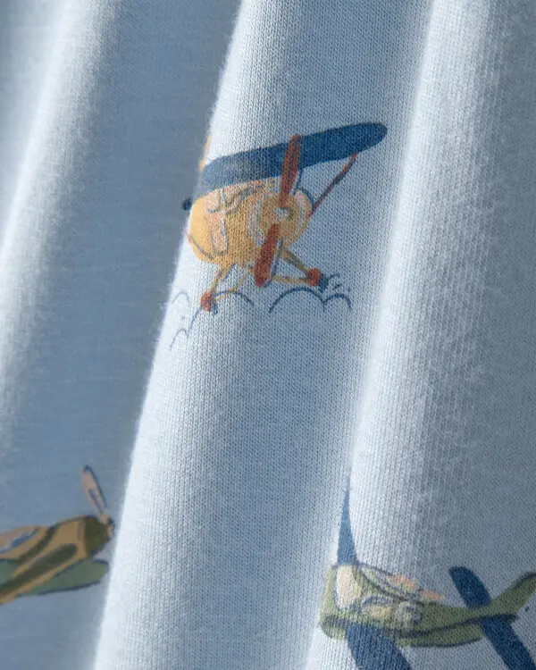  Baby Boy 2-Pack Plane PurelySoft Caps - Blue 1 Image