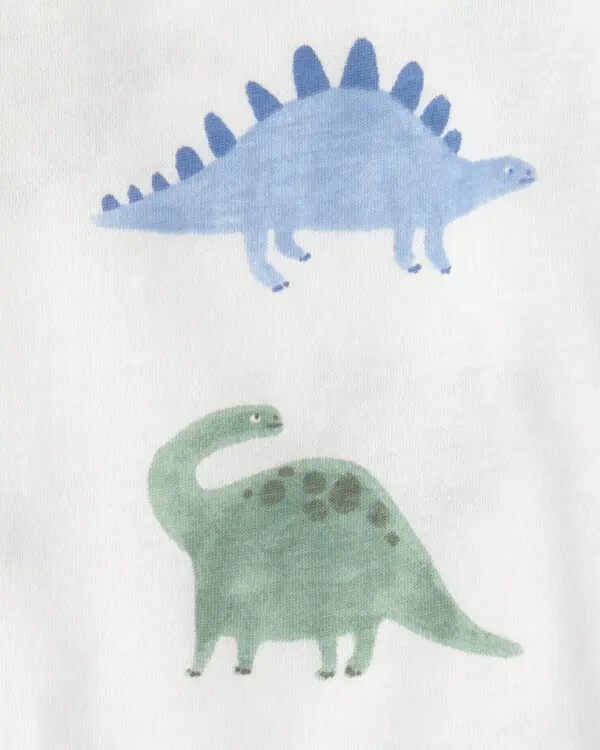 Baby Boy Animal Print Short-Sleeve Shortall Set - Green 1 Image