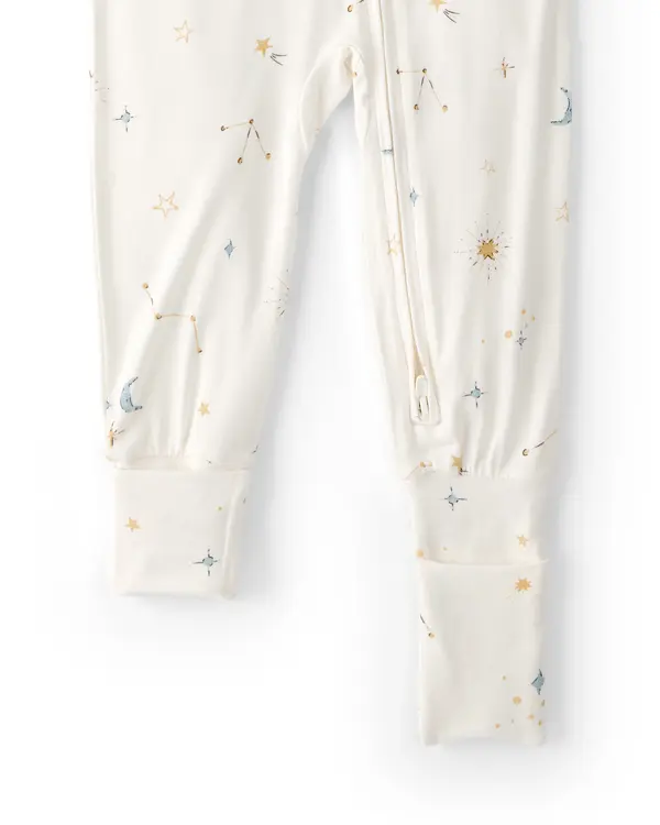 Kids Baby Neutral Constellation PurelySoft 2-Way Zip 1-Piece Pyjama - Cream 2 Image