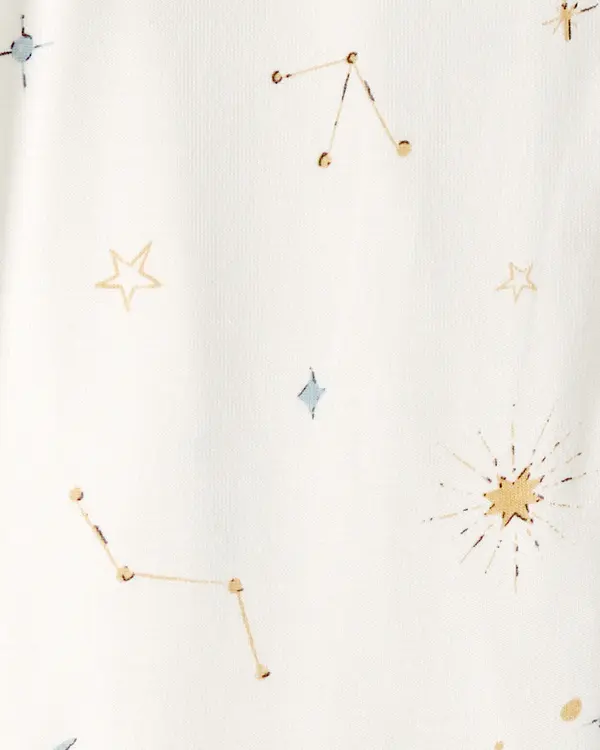 Kids Baby Neutral Constellation PurelySoft 2-Way Zip 1-Piece Pyjama - Cream 3 Image
