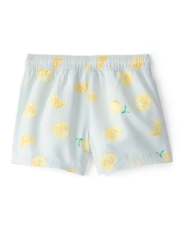  Toddler Boy Lemon Swim Trunks - Blue 2 Image