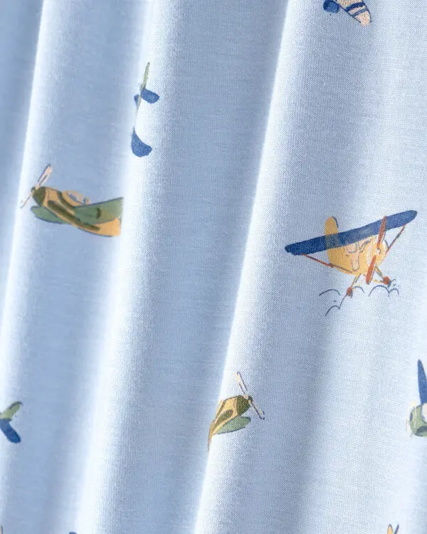  Toddler Boy Plane PurelySoft 2-Piece Pyjama Set - Blue 2 Image