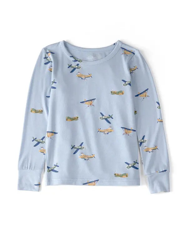  Toddler Boy Plane PurelySoft 2-Piece Pyjama Set - Blue 3 Image