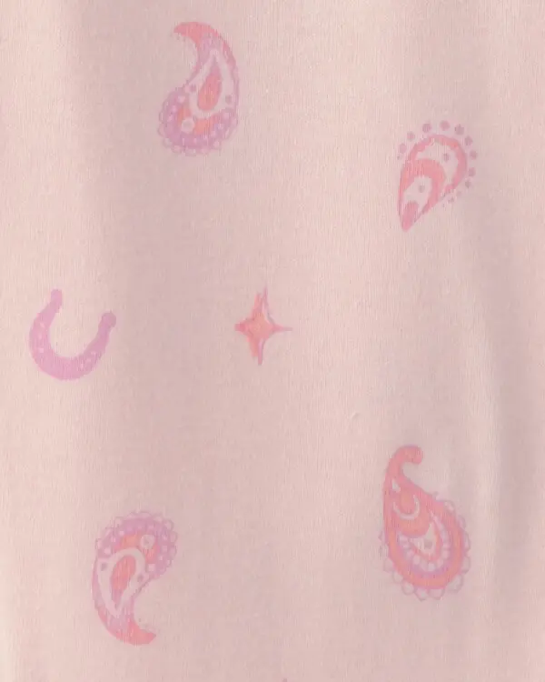  Girls Unicorn 100% Cotton Snug Fit 4-Piece Pyjama Set - Pink 3 Image