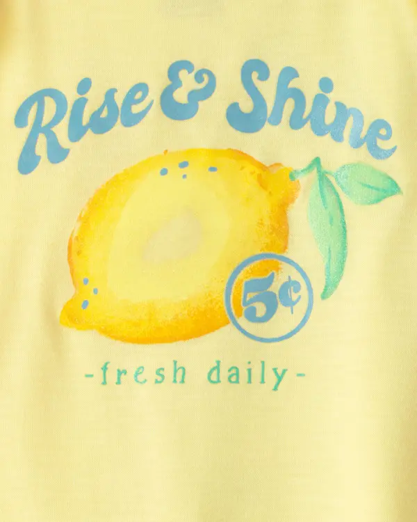  Girls 2-Pack Lemon Loose Fit Night Gown - Blue/Yellow 3 Image