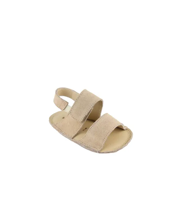 Double Strap Velcro Openings Suede Leather Sandal 1 Image