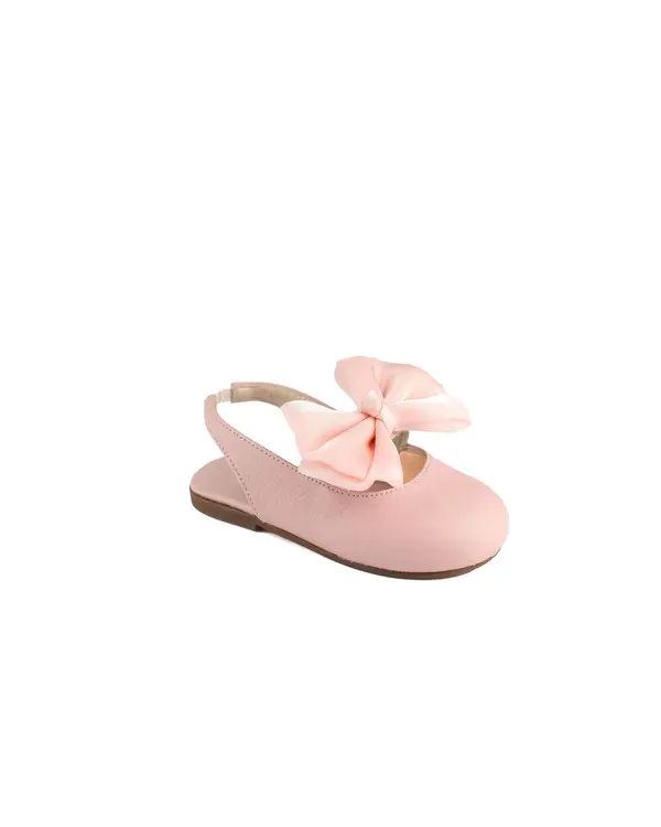 Chiffon Bow Embellished Sling Back Flats 1 Image